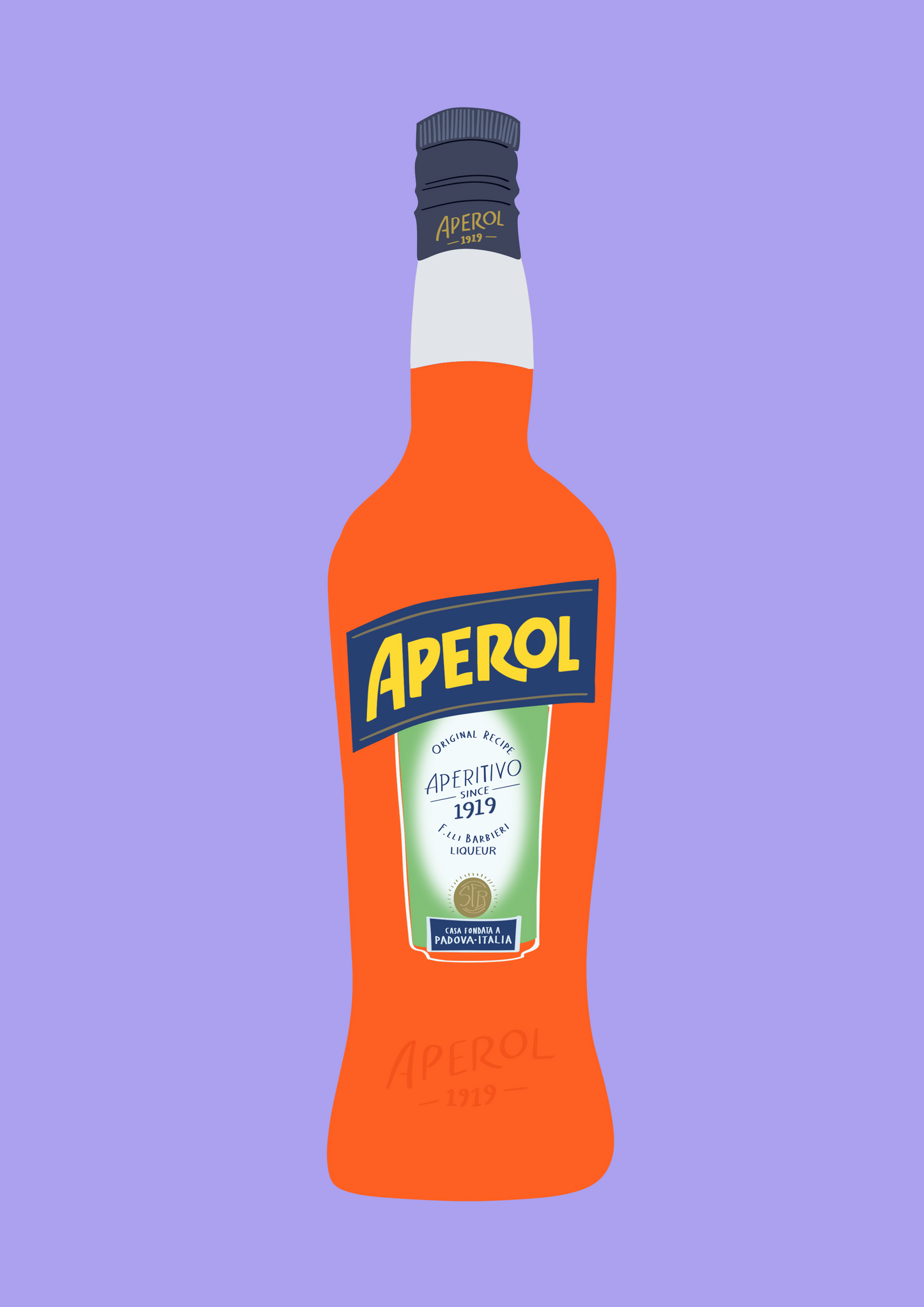Aperol bottle print