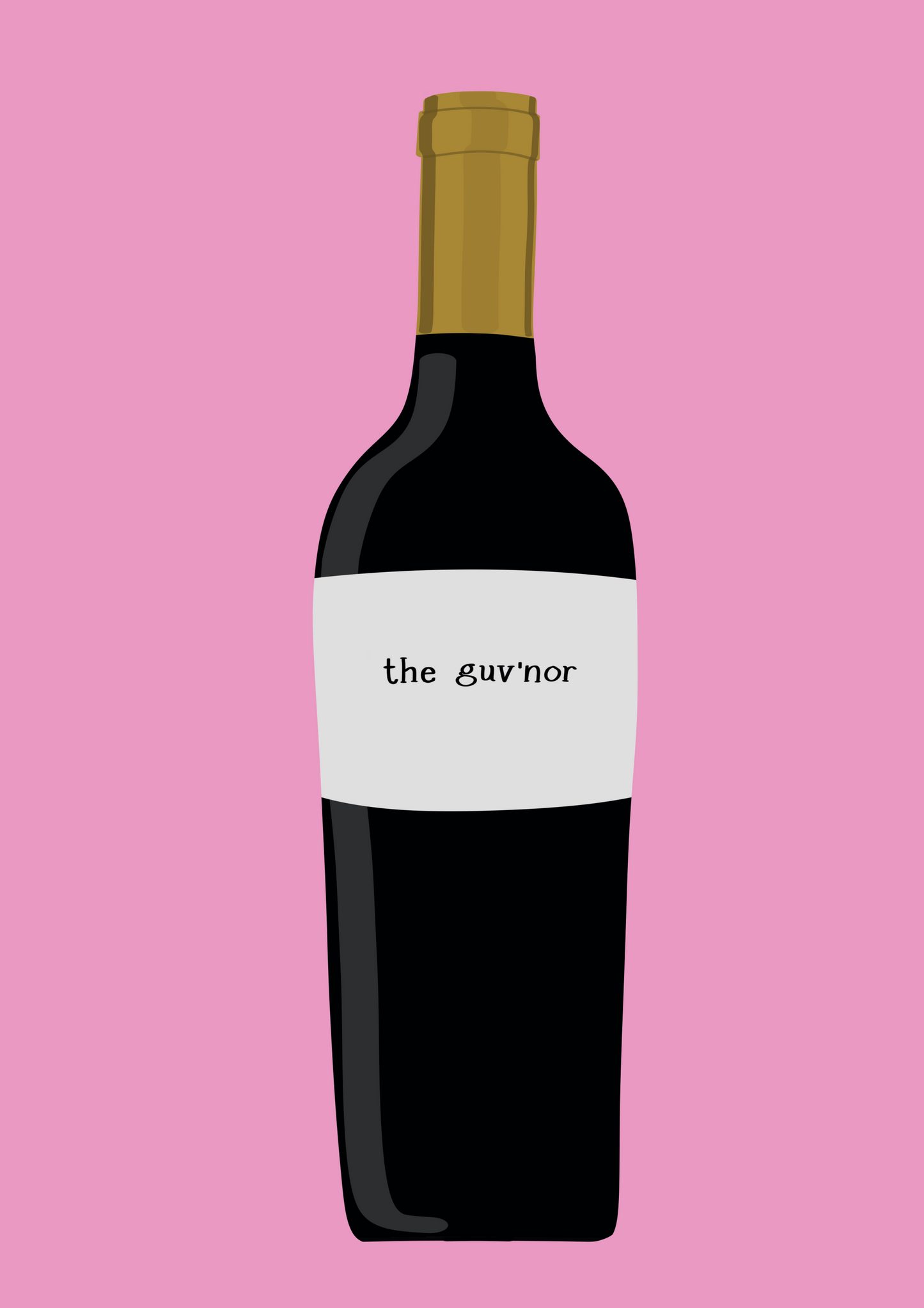 The Guv’nor red wine print