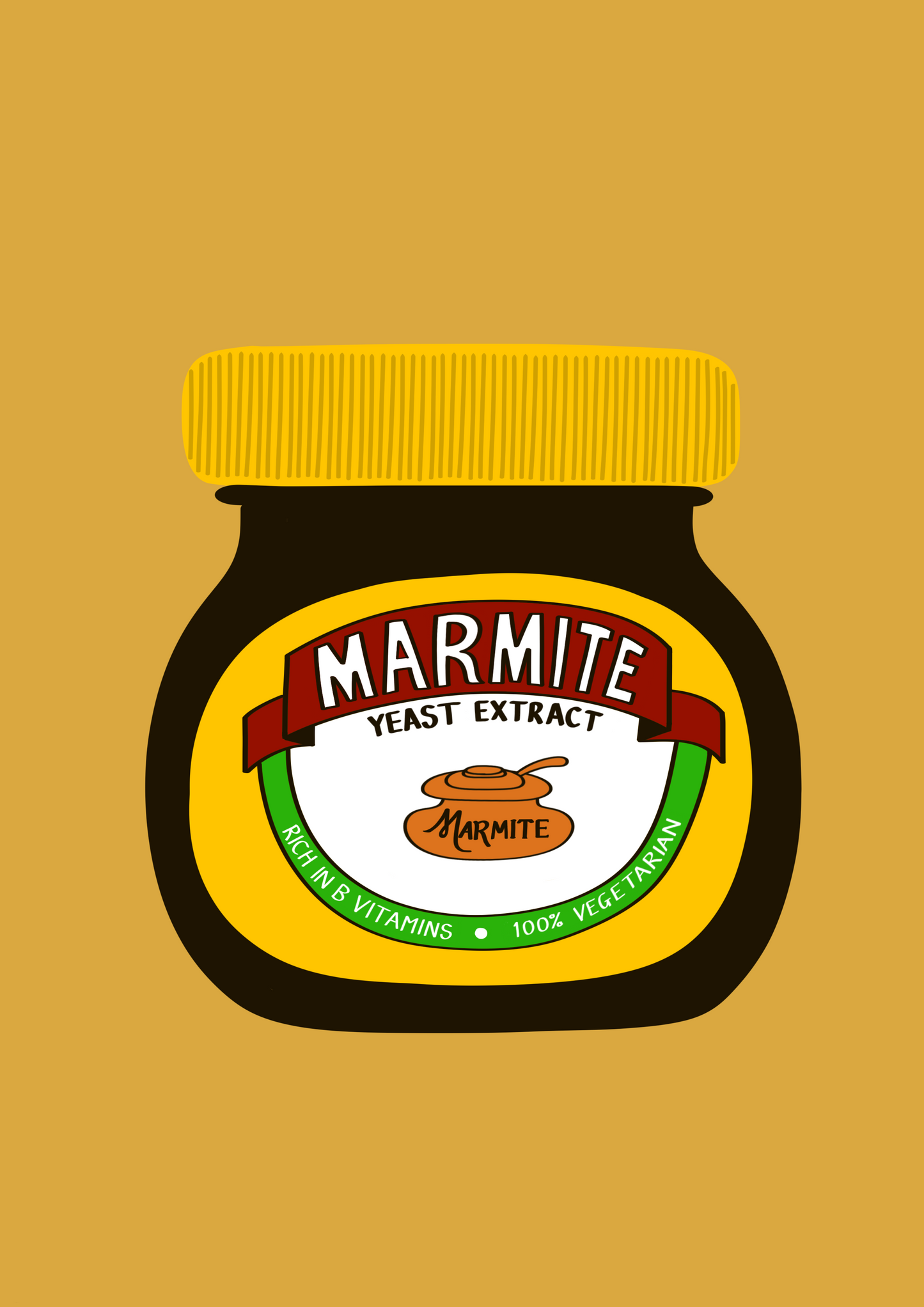 Marmite jar print