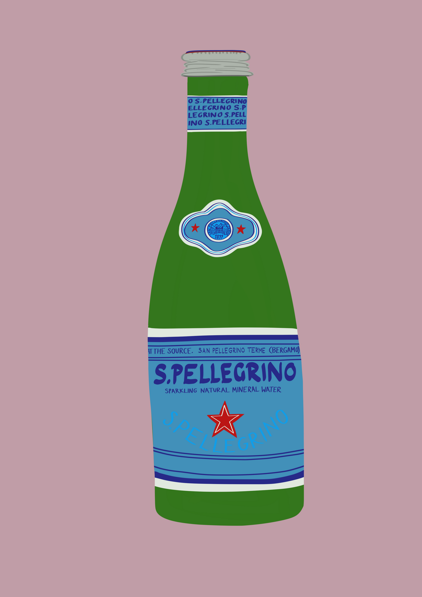 San Pellegrino bottle print