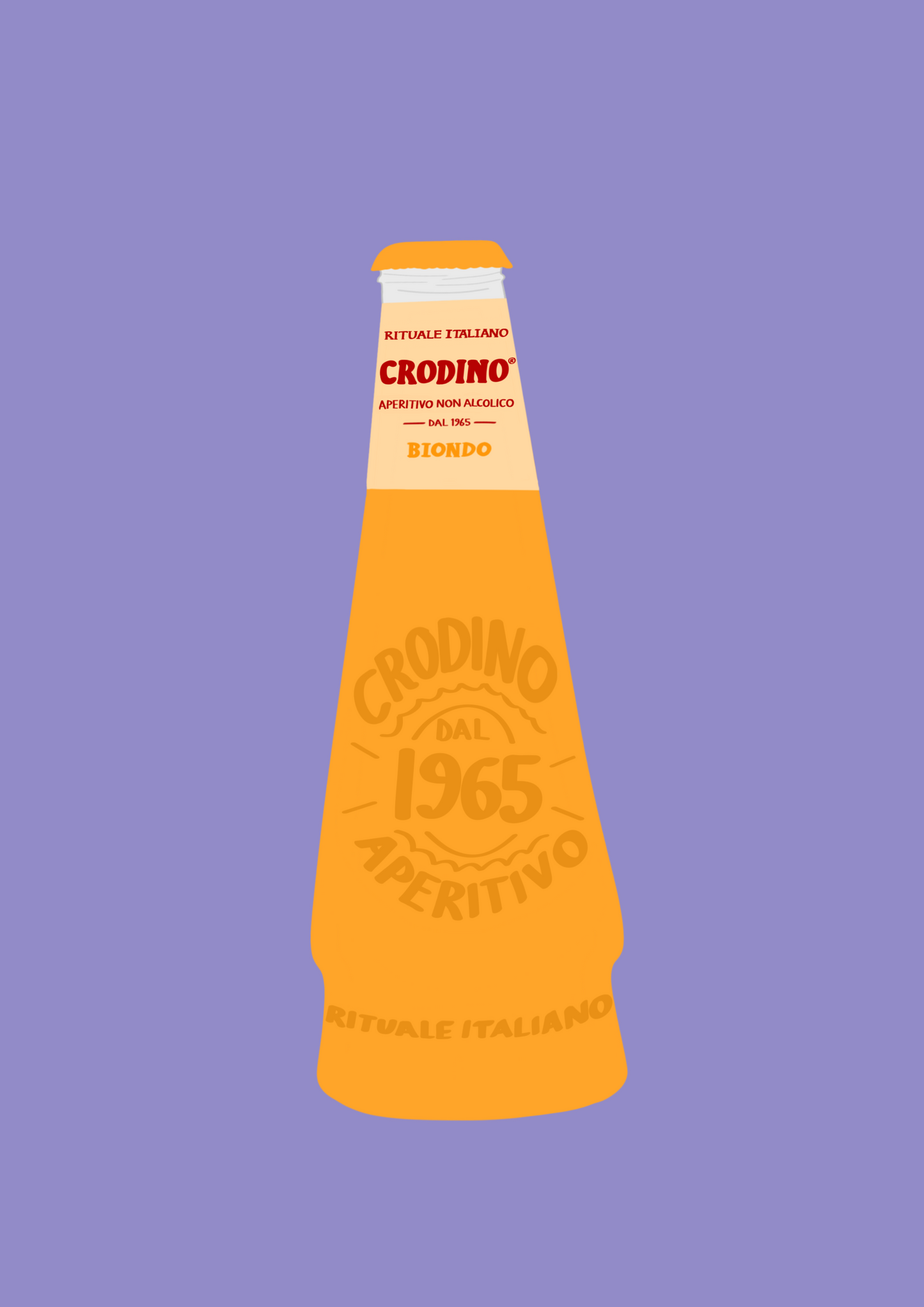 Crodino bottle print