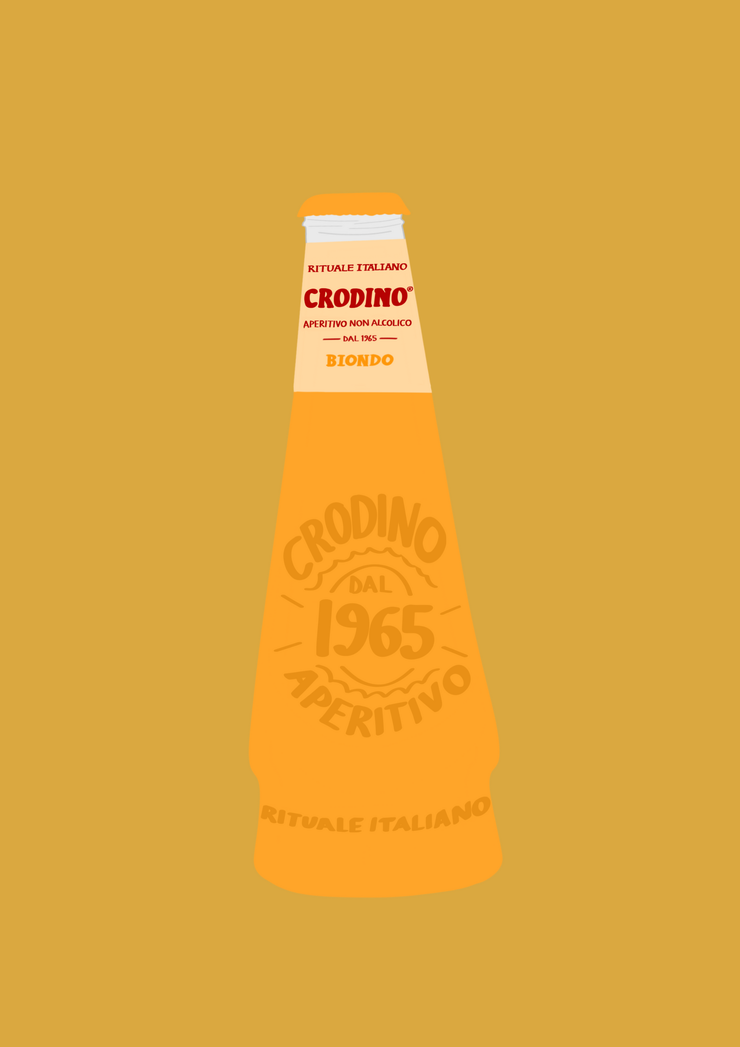 Crodino bottle print